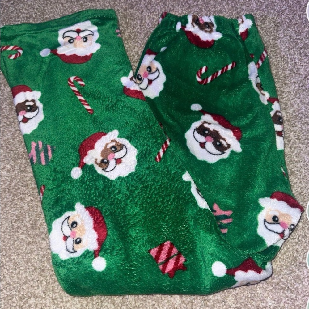 Festive Green Santa Pajamas